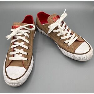 Converse Chuck Taylor All Star Low Top Tan Red Mens 5 Womens 7 162454F